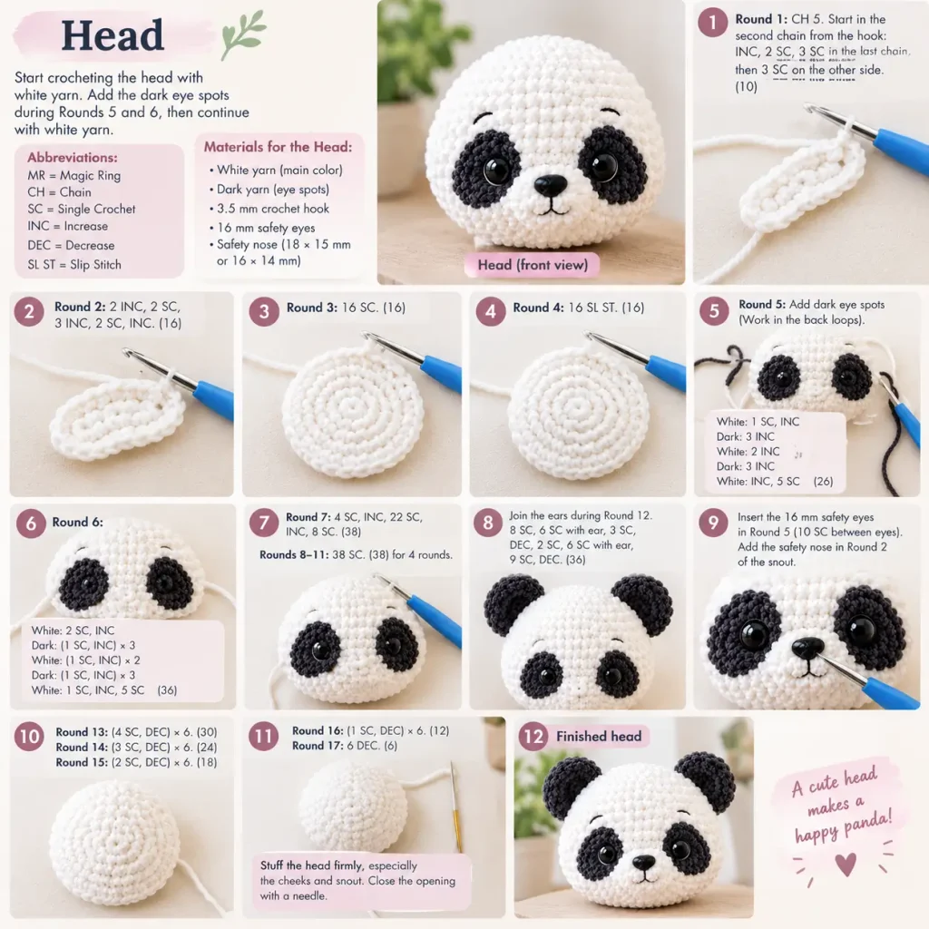 Baby Panda Crochet Pattern
