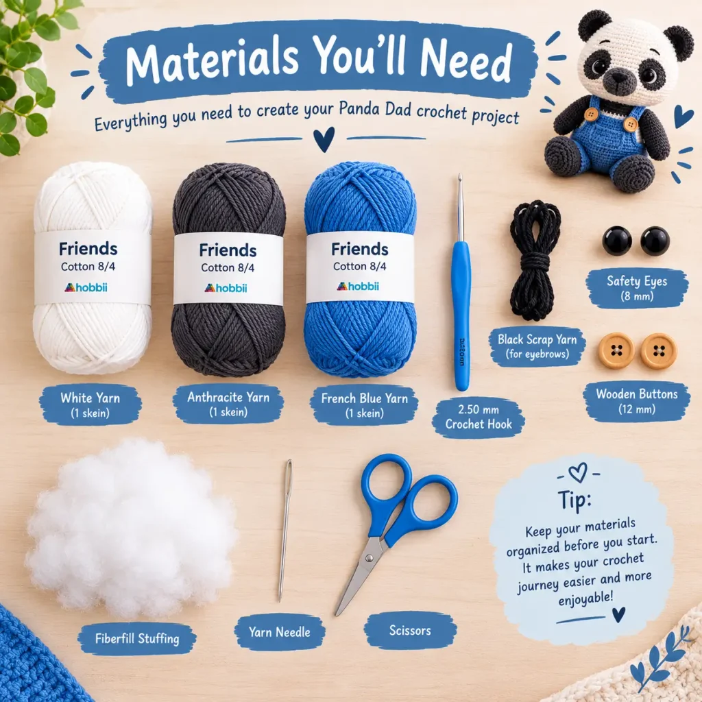 Panda Dad Crochet Pattern