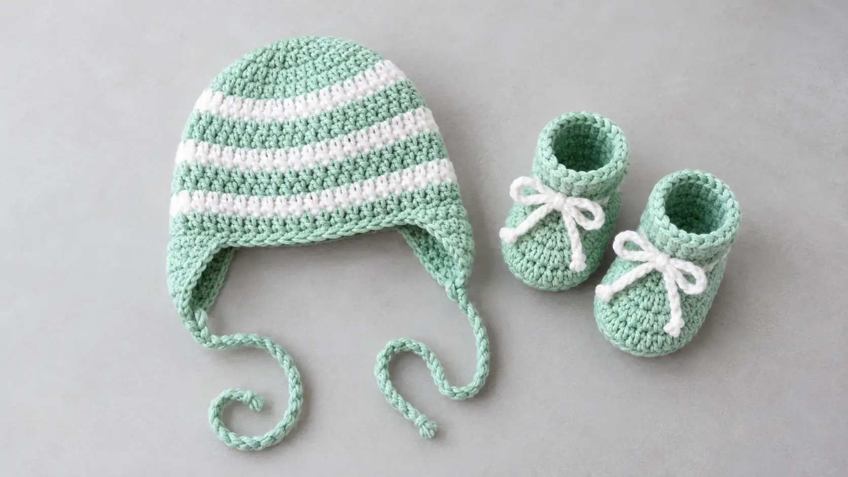 Crochet Baby Hat and Booties Pattern
